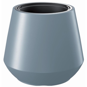 Ghiveci decorativ de flori, rotund, argintiu, 39.5x35 cm, Heos Ghiveci decorativ de flori, rotund, argintiu, 39.5x35 cm, Heos