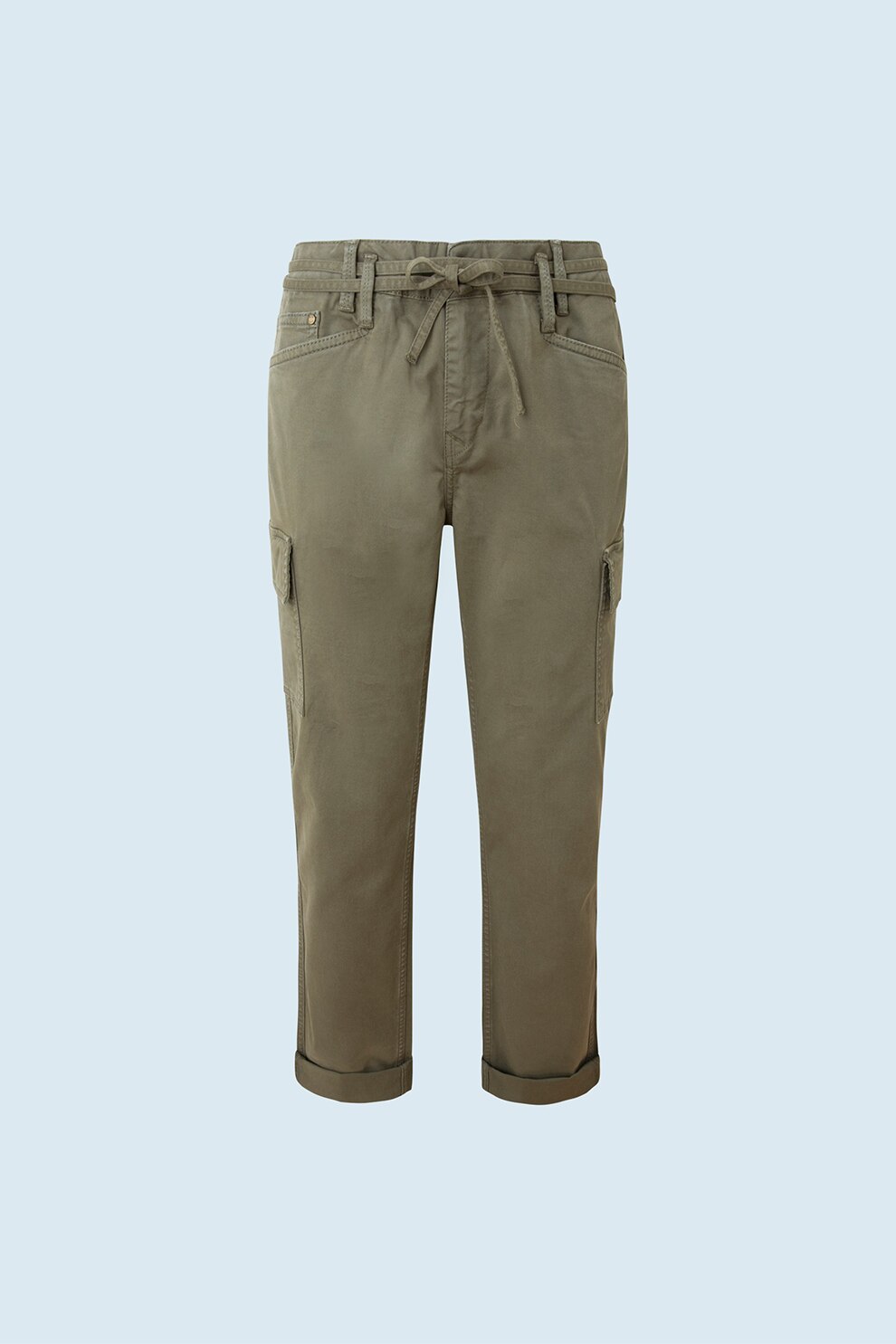 Pepe Jeans London, Pantaloni cargo crop, Verde sparanghel