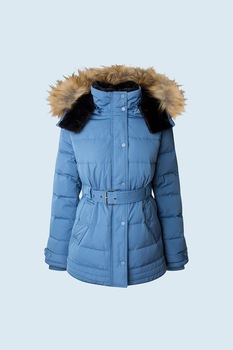 Pepe Jeans London, Geaca cu gluga detasabila, Albastru lavanda Pepe Jeans London, Geaca cu gluga detasabila, Albastru lavanda