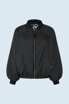 Pepe Jeans London, Jacheta bomber reversibila, Negru/Alb prafuit/Bleumarin Pepe Jeans London, Jacheta bomber reversibila, Negru/Alb prafuit/Bleumarin