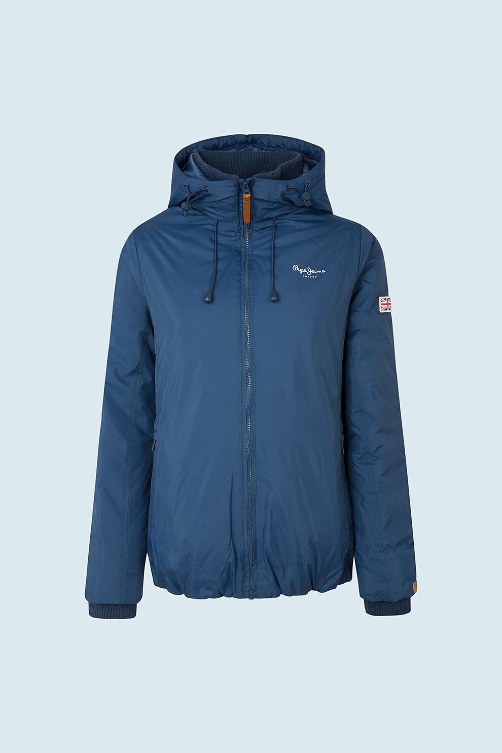 Pepe Jeans London, Geaca cu gluga, Albastru inchis