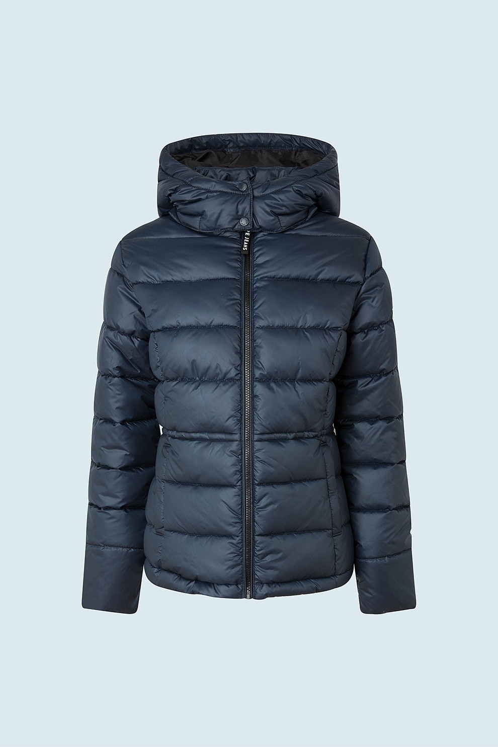 Pepe Jeans London, Geaca cu vatelina si gluga detasabila Camille, Bleumarin inchis
