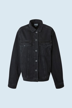 Pepe Jeans London, Jacheta lejera de denim, Negru Pepe Jeans London, Jacheta lejera de denim, Negru
