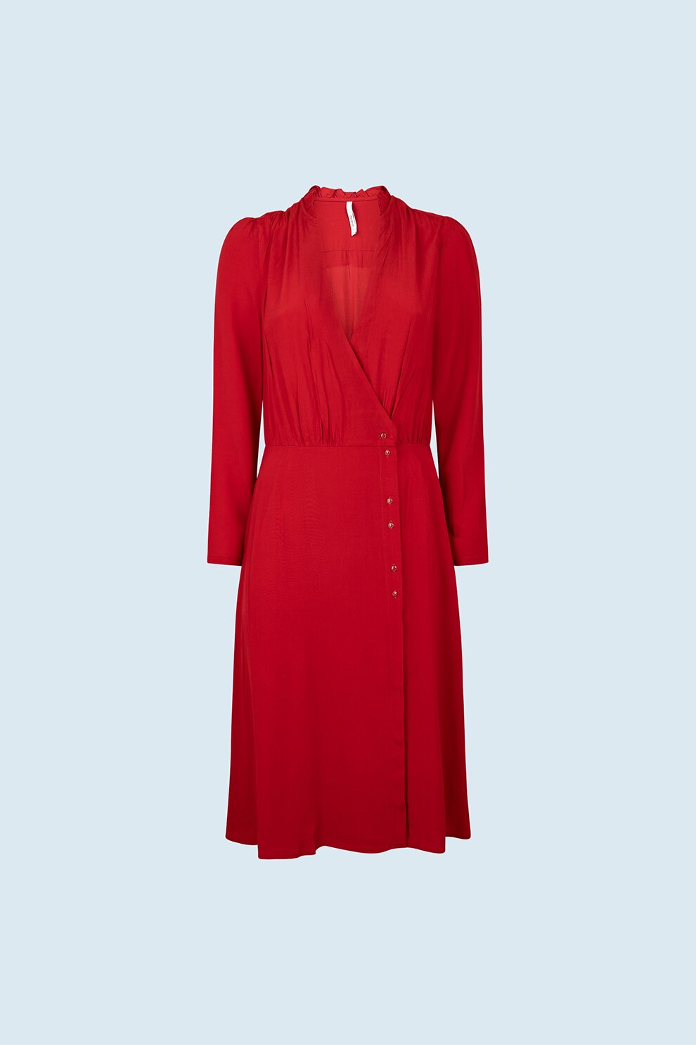 Pepe Jeans London, Rochie midi petrecuta, Rosu