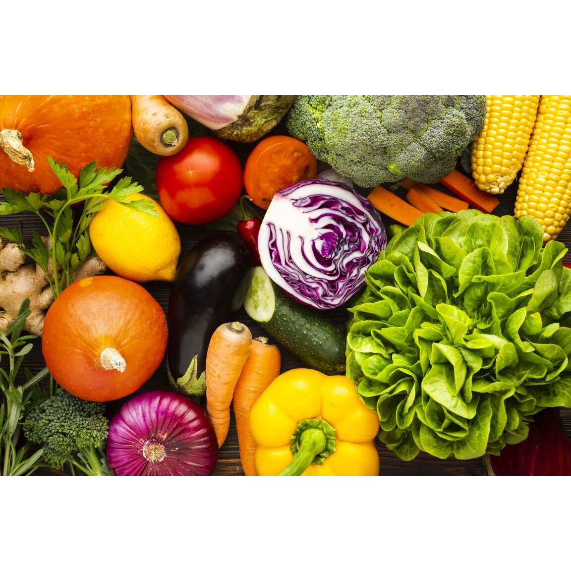 Tablou canvas Food4 - legume si fructe, 45 x 30 cm