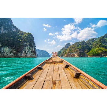 Fototapet de perete autoadeziv si lavabil Natura152 Cu barca prin Thailanda, 270 x 200 cm Fototapet de perete autoadeziv si lavabil Natura152 Cu barca prin Thailanda, 270 x 200 cm