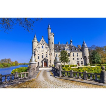 Fototapet de perete autoadeziv si lavabil City49 Castel Marnix Belgia, 220 x 135 cm Fototapet de perete autoadeziv si lavabil City49 Castel Marnix Belgia, 220 x 135 cm