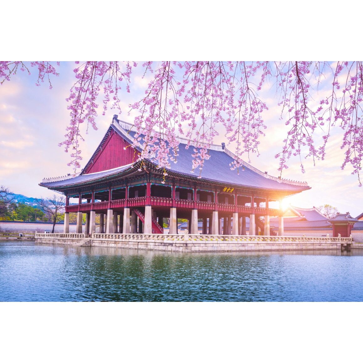 Tablou canvas City63 Castel Seoul dimineata, 90 x 60 cm