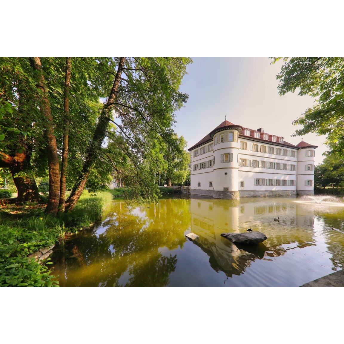 Tablou canvas City96 Castel Moated Bad Rappenau, 75 x 50 cm