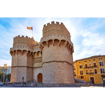 Fototapet de perete autoadeziv si lavabil City93 Turn Torres de Serranos Valencia, 270 x 200 cm Fototapet de perete autoadeziv si lavabil City93 Turn Torres de Serranos Valencia, 270 x 200 cm