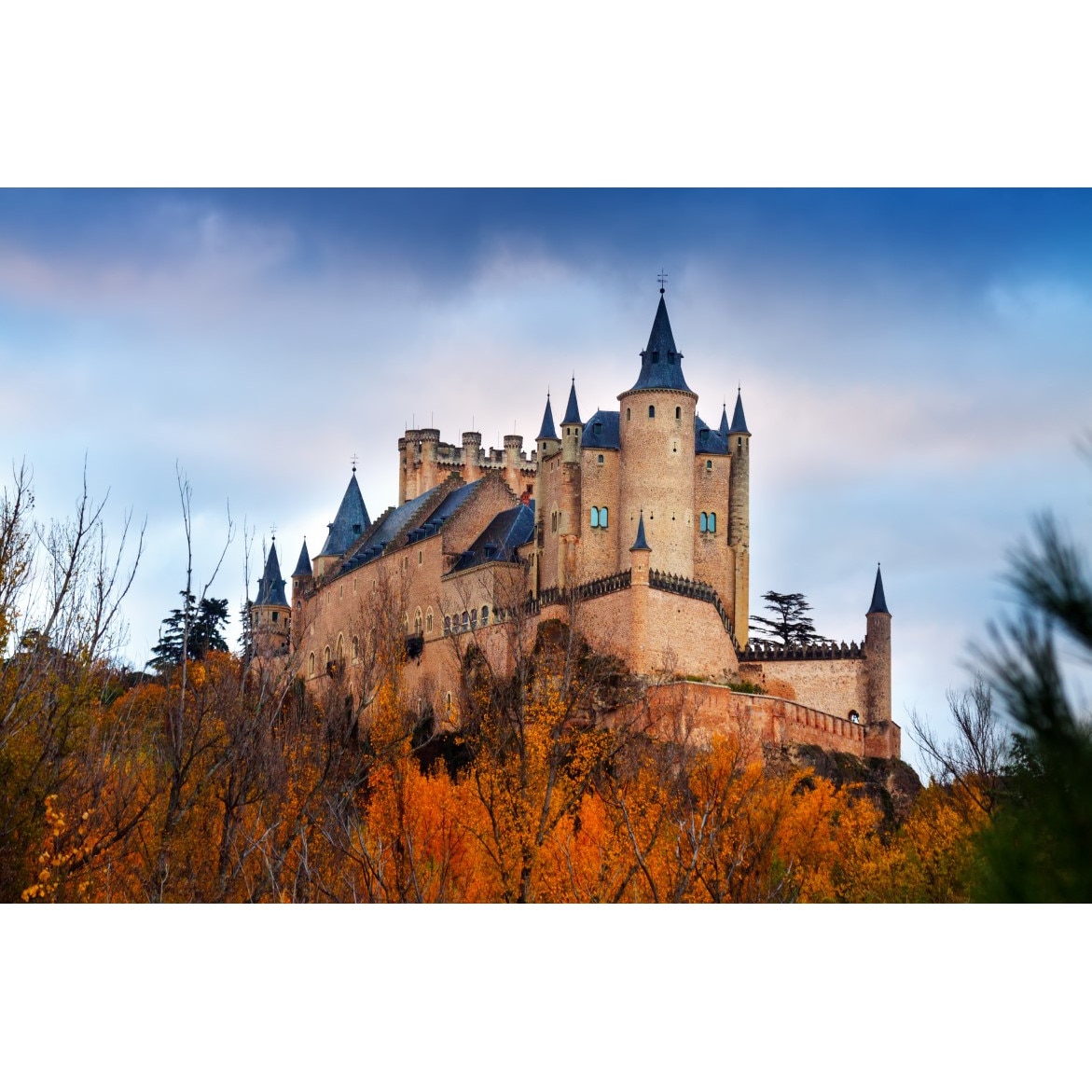 Tablou canvas City50 Castel Segovia Spania, 105 x 70 cm