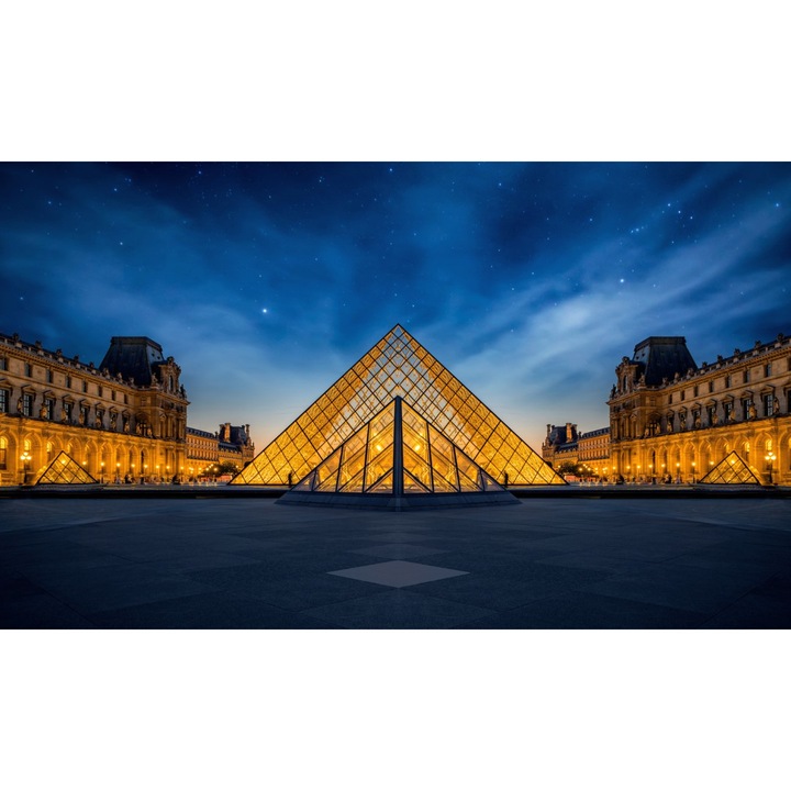 Fototapet autocolant City78 Muzeu Louvre, 220 x 135 cm