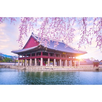 Tablou canvas City63 Castel Seoul dimineata, 45 x 30 cm Tablou canvas City63 Castel Seoul dimineata, 45 x 30 cm