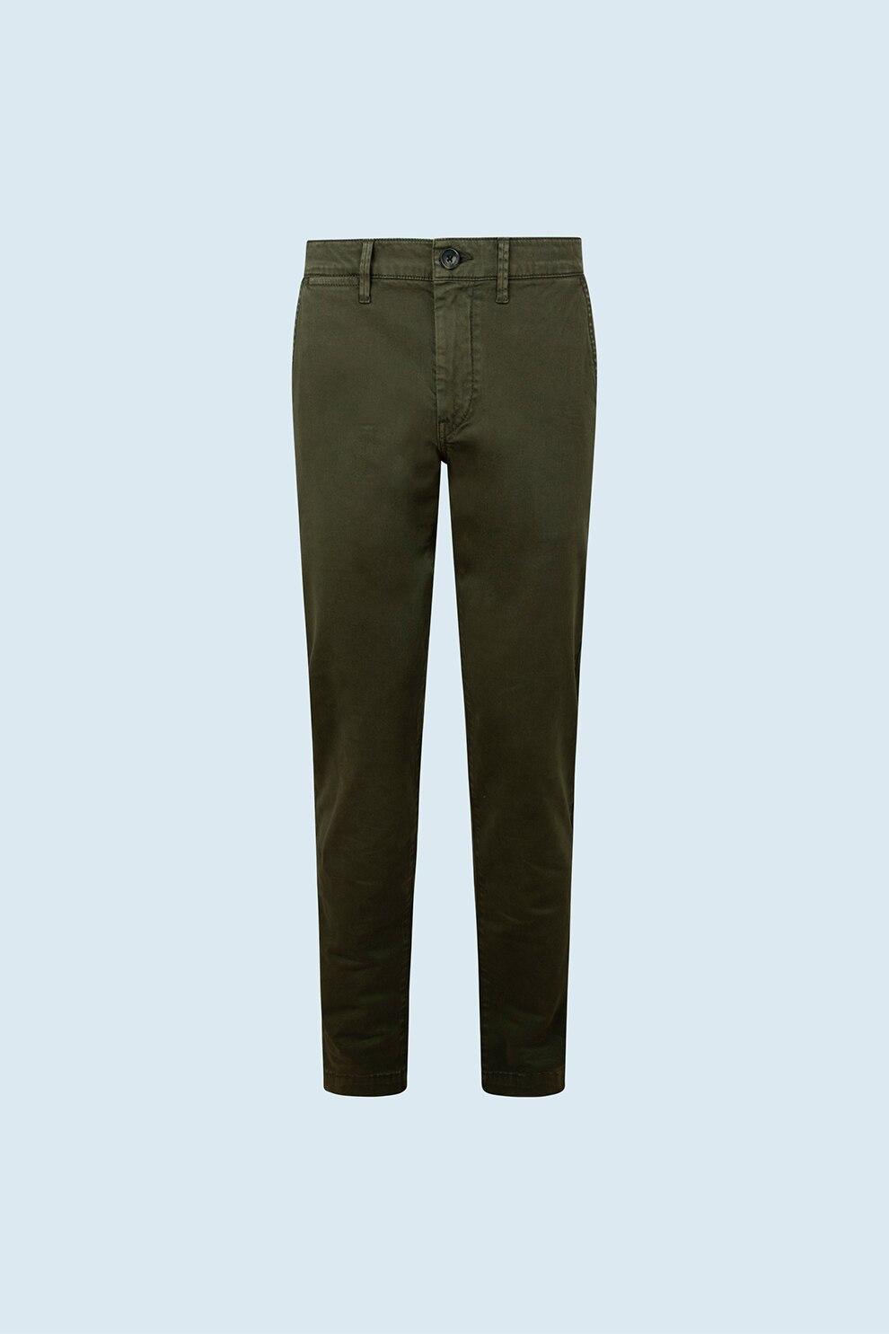 Pepe Jeans London, Pantaloni chino slim fit Charly, Verde inchis