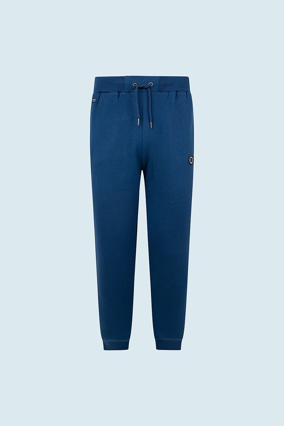 Pepe Jeans London, Pantaloni sport cu talie ajustabila, Albastru inchis