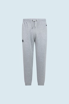 Pepe Jeans London, Pantaloni sport cu talie ajustabila, Gri melange Pepe Jeans London, Pantaloni sport cu talie ajustabila, Gri melange