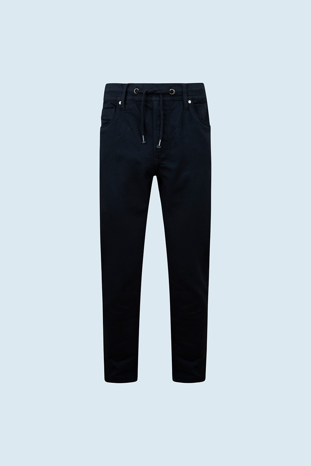 Pepe Jeans London, Pantaloni sport cu talie ajustabila, Bleumarin