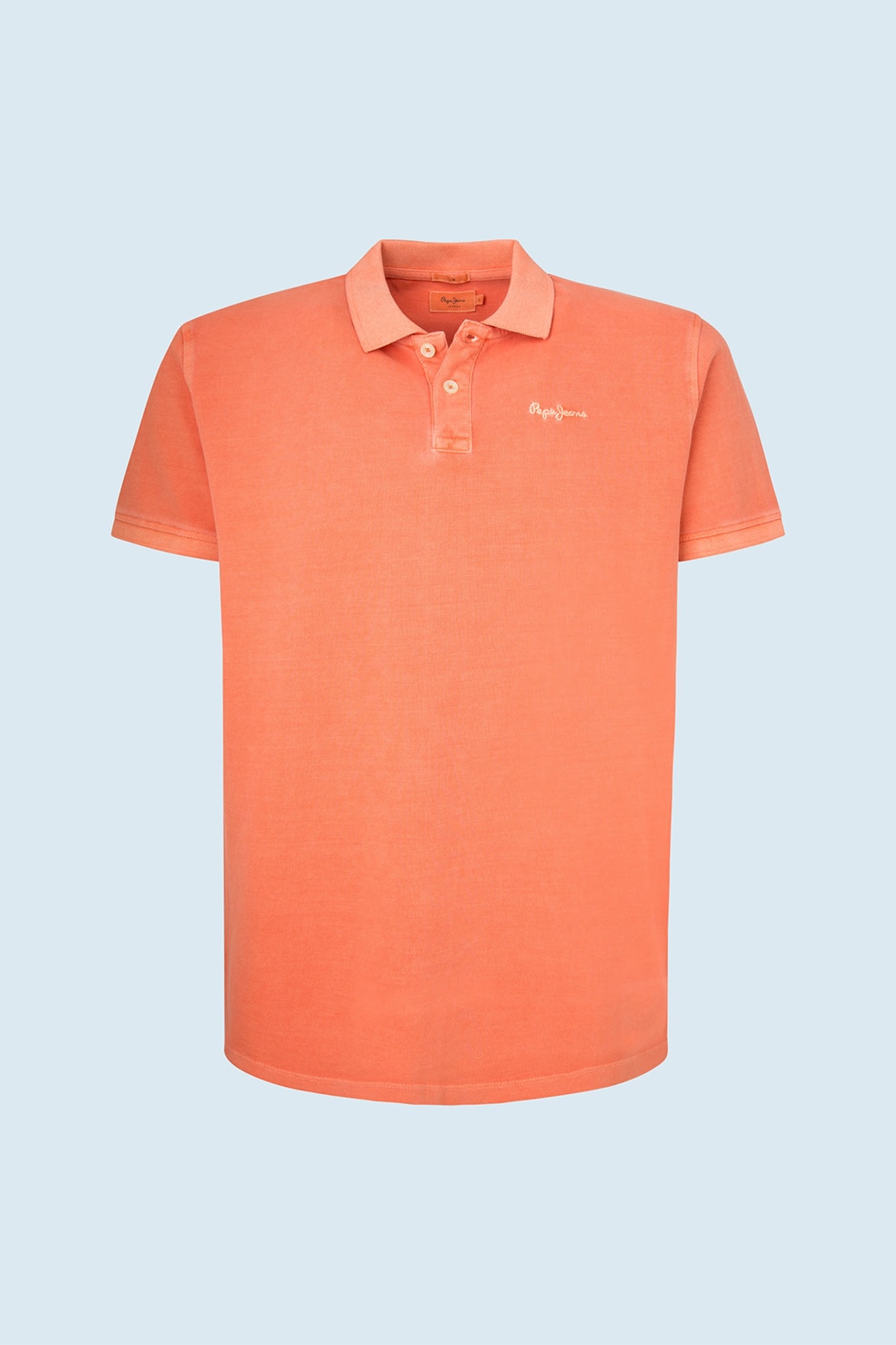 Pepe Jeans London, Tricou polo slim fit din Vincent, Portocaliu deschis