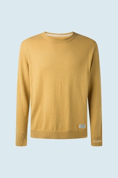 Pepe Jeans London, Pulover tricotat fin Andre, Galben sofran Pepe Jeans London, Pulover tricotat fin Andre, Galben sofran