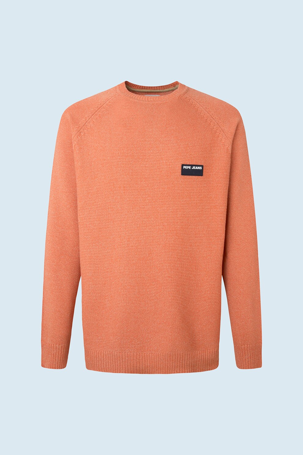 Pepe Jeans London, Pulover tricotat cu maneci raglan, Portocaliu deschis