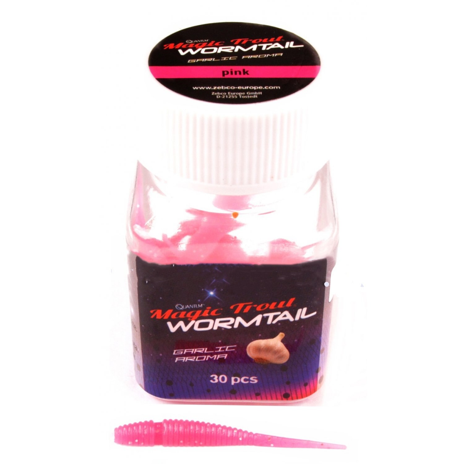 Vierme Magic Trout Wormtail 45mm Garlic Aroma Pink