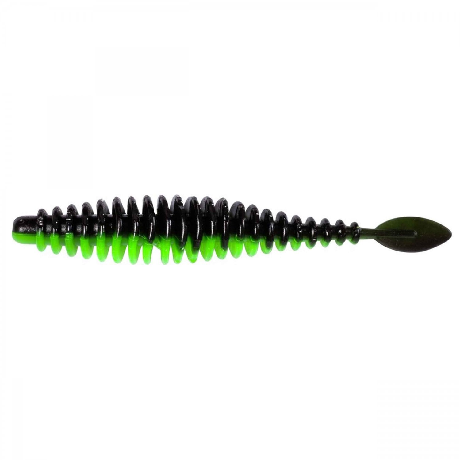 Twister Magic Trout T-Worm P-Tail 6.5cm 1gr Neon Green Black Cheese