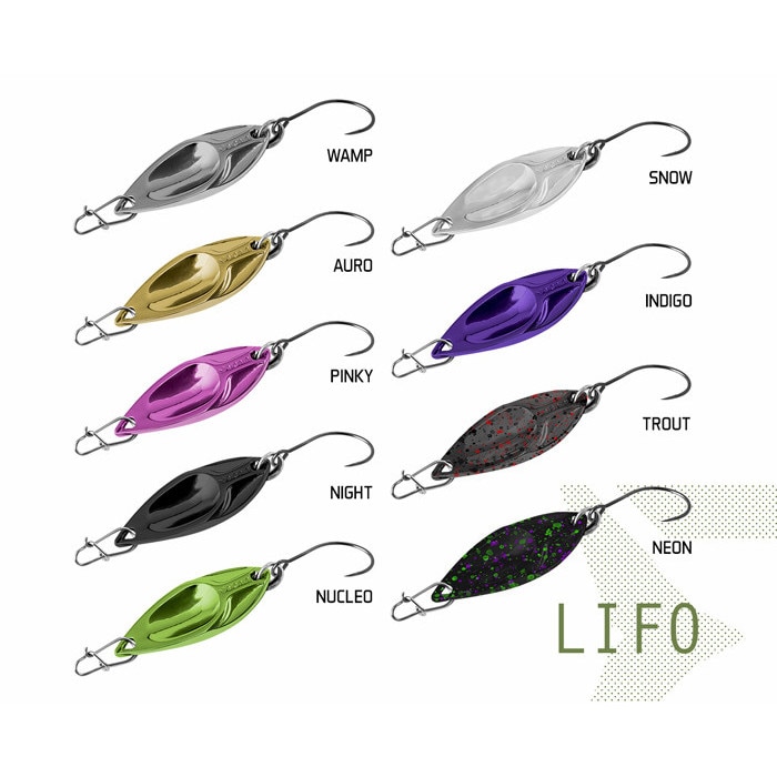 Lingurita oscilanta LIFO 2.5g SNOW Hook #8 Snap 00