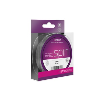 Fir pescuit, Monofilament Delphin, Model Method SPIN Culoare gri Diametru 0,18mm Rezistenta 6,6lbs Lungime 150m Fir pescuit, Monofilament Delphin, Model Method SPIN Culoare gri Diametru 0,18mm Rezistenta 6,6lbs Lungime 150m