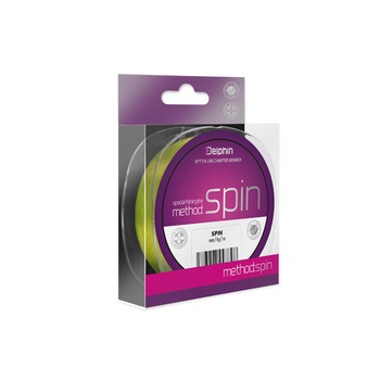 Fir pescuit, Monofilament Delphin, Model Method SPIN Culoare galben Diametru 0,18mm Rezistenta 6,6lbs Lungime 150m Fir pescuit, Monofilament Delphin, Model Method SPIN Culoare galben Diametru 0,18mm Rezistenta 6,6lbs Lungime 150m