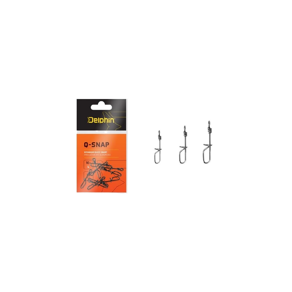 Set 10 bucati Spinning repede conexiune Delphin Q-SNAP / 10buc / 0,6mm