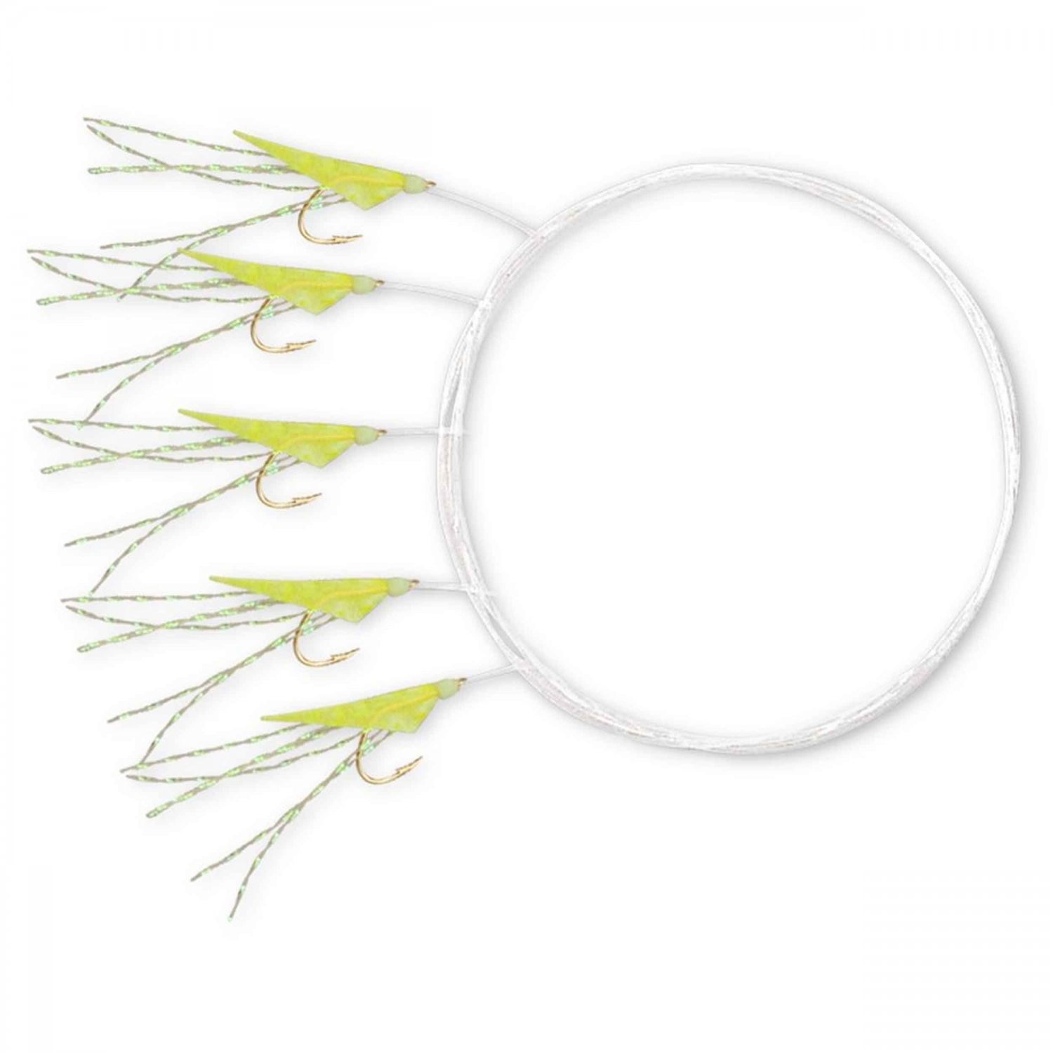 Twister Streamer Z-Sea Holografix Herring Trace 1.40m Yellow Fish 5 carlige