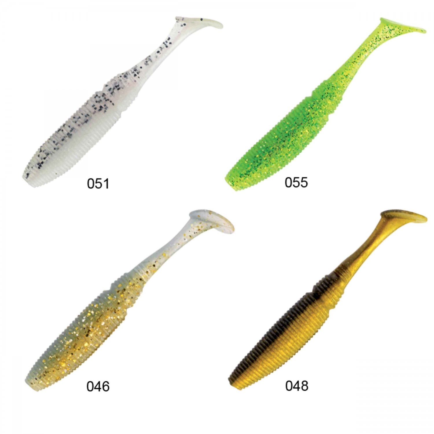 Pack de 20 leurres souples Slit Shad 50 mm SAKURA