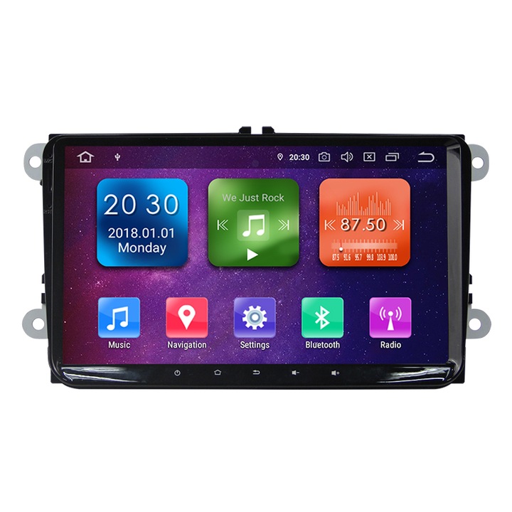 Мултимедия с навигация ZT, за Skoda, Seat, Volkswagen, Vw, Passat, Golf, Full Touch, Android, 4+2+16