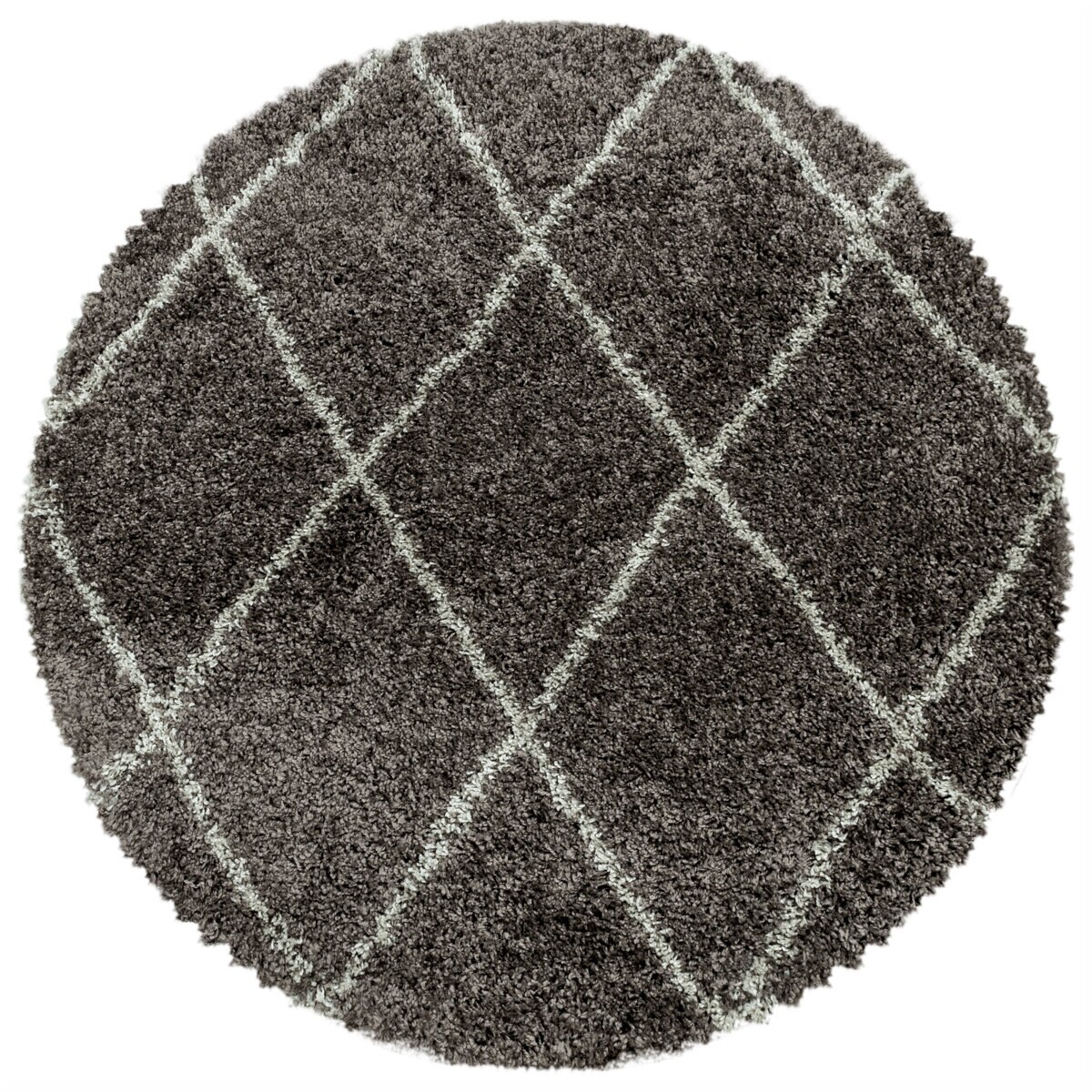 Covor Modern & Geometric Bourke, Rotund, Taupe/Gri 80x80, C200-205410