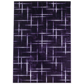 Covor Modern & Geometric Madeley, Mov/Alb 80x150, C04-205603 Covor Modern & Geometric Madeley, Mov/Alb 80x150, C04-205603