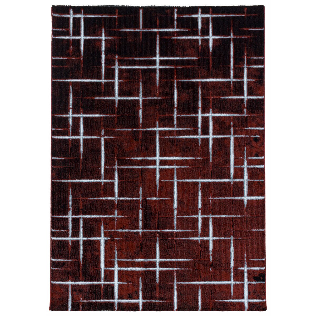 Covor Modern & Geometric Madeley, Rosu/Negru/Alb 200x290, C15-205605