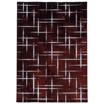 Covor Modern & Geometric Madeley, Rosu/Negru/Alb 200x290, C15-205605 Covor Modern & Geometric Madeley, Rosu/Negru/Alb 200x290, C15-205605