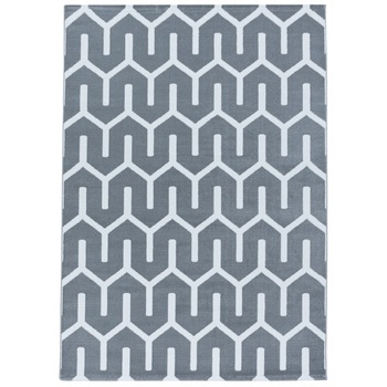 Covor Modern & Geometric Madeley, Gri 80x250, C08-205615 Covor Modern & Geometric Madeley, Gri 80x250, C08-205615