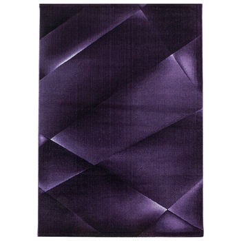 Covor Modern & Geometric Madeley, Mov/Alb 80x150, C04-205625 Covor Modern & Geometric Madeley, Mov/Alb 80x150, C04-205625