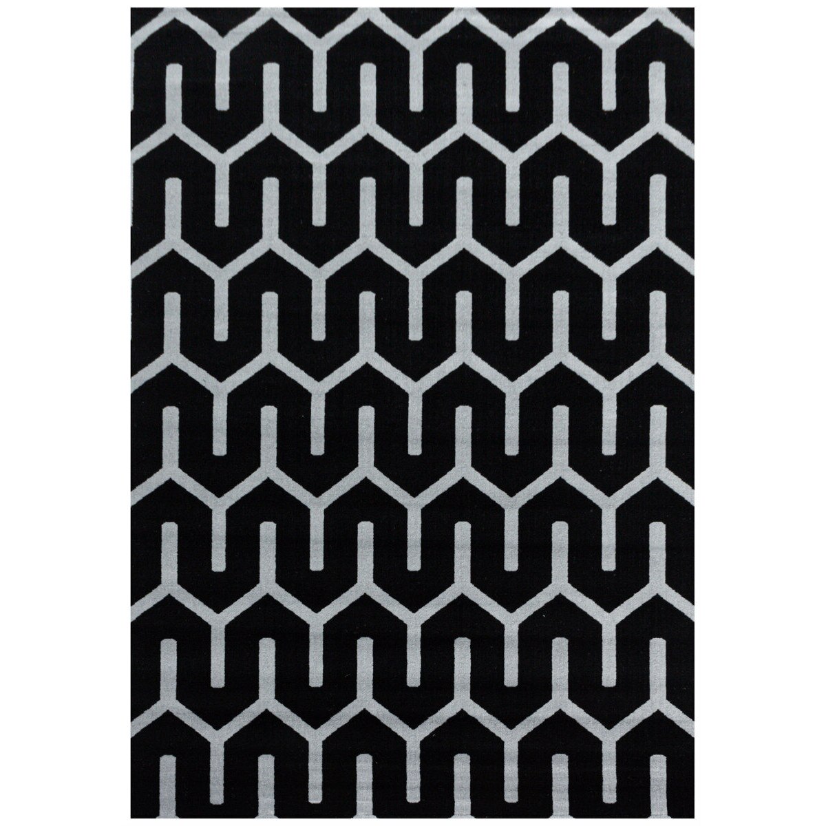 Covor Modern & Geometric Madeley, Negru/Alb 120x170, C03-205614