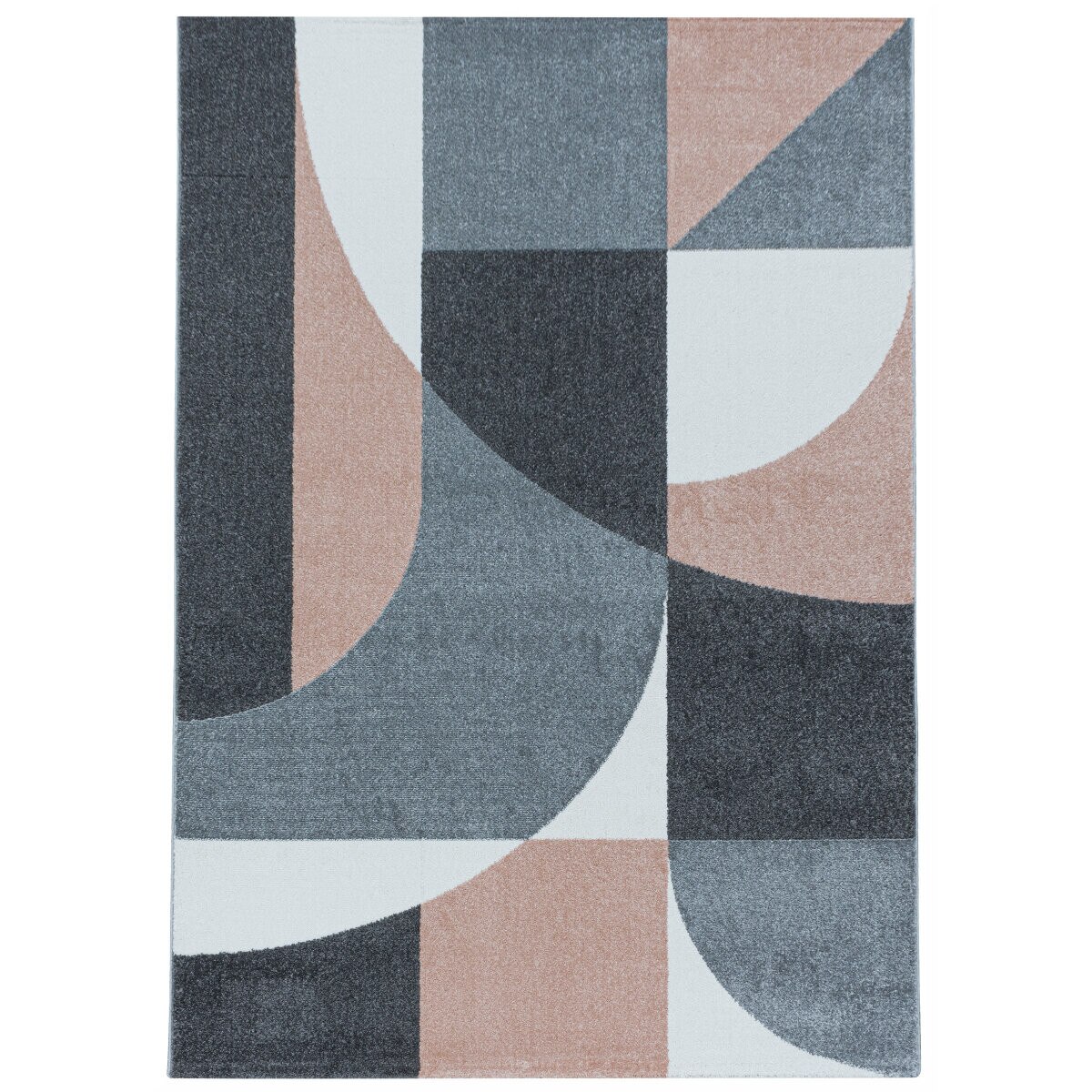 Covor Modern & Geometric Wewoca, Roz/Alb/Gri 80x150, C04-205703