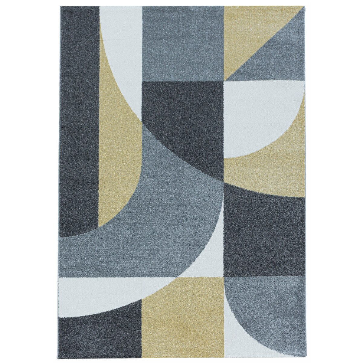 Covor Modern & Geometric Wewoca, Galben/Alb/Gri 80x150, C04-205705