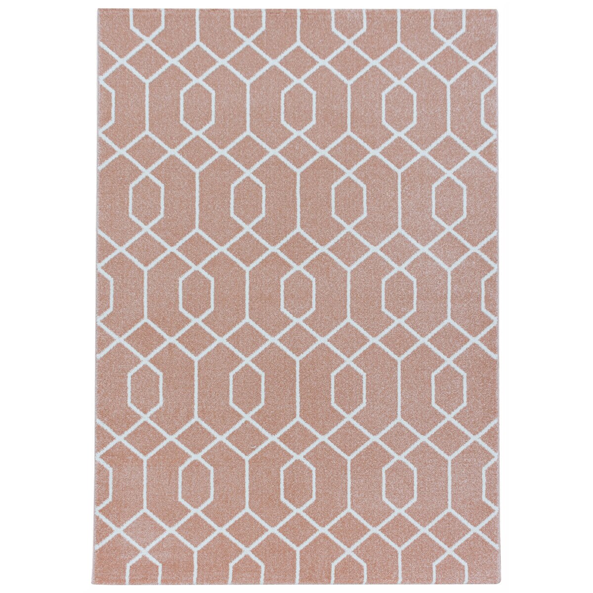 Covor Modern & Geometric Wewoca, Roz/Alb 80x150, C04-205712