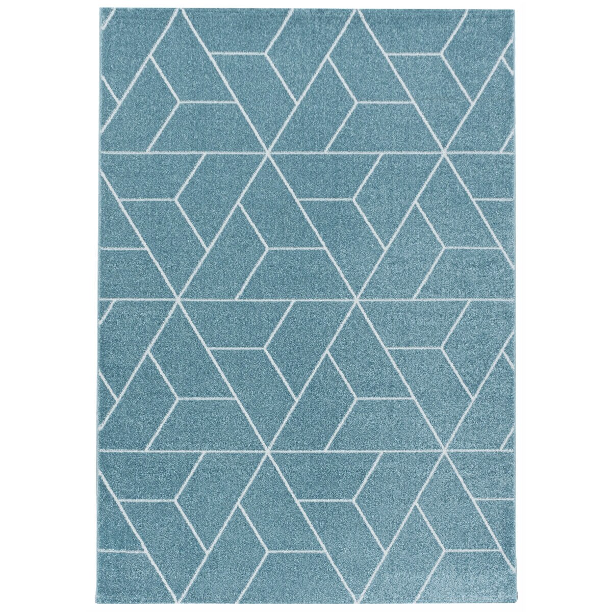 Covor Modern & Geometric Wewoca, Albastru/Gri 140x200, C16-205716