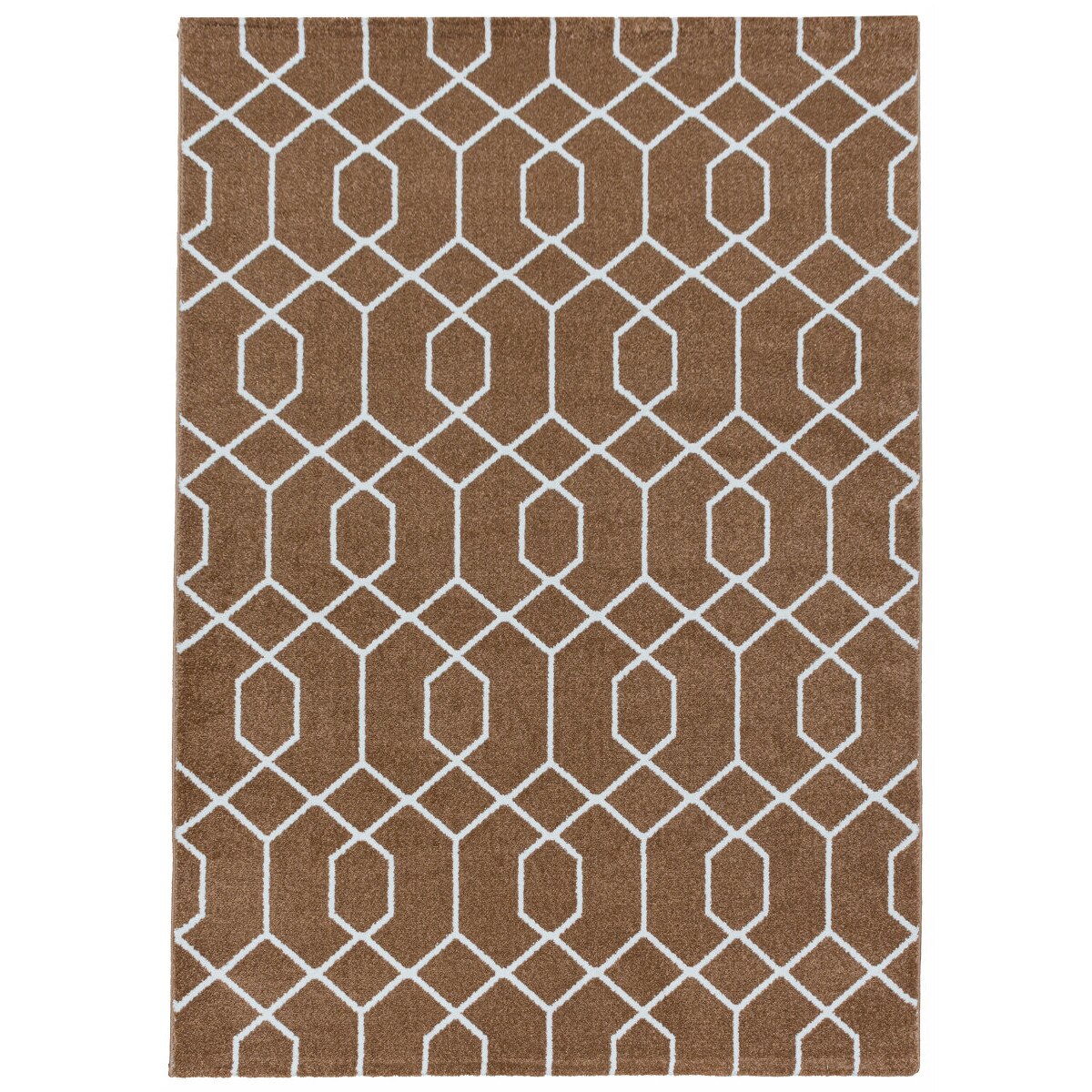 Covor Modern & Geometric Wewoca, Maro/Alb 120x170, C03-205710