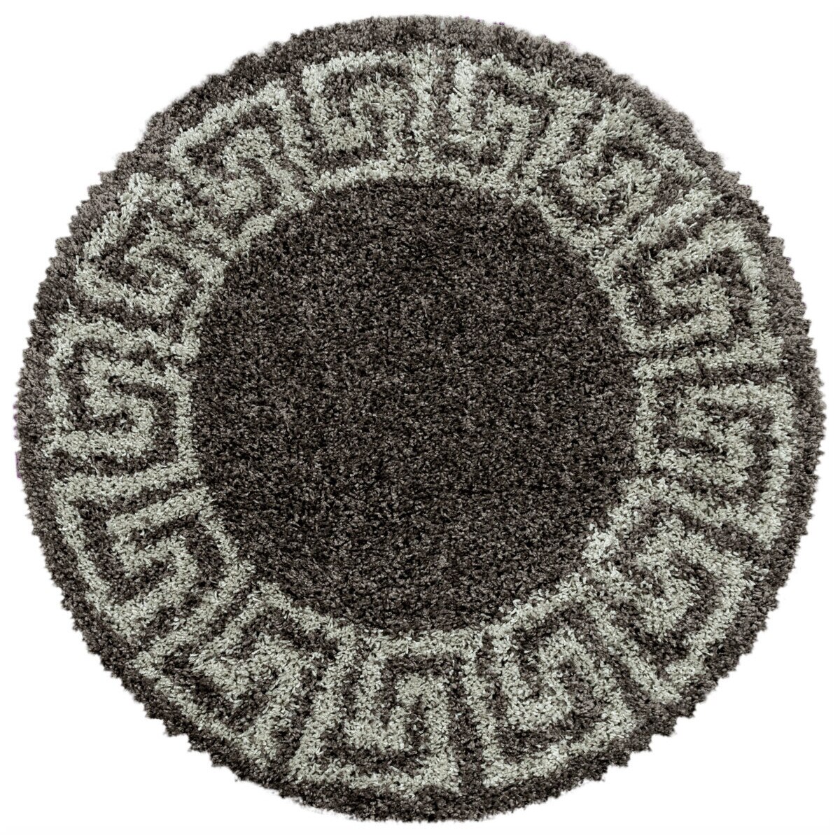 Covor Modern & Geometric Laconia, Rotund, Taupe/Crem 120x120, C14-206012