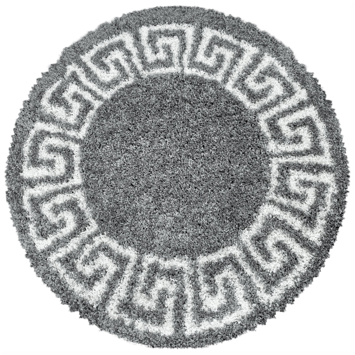 Covor Modern & Geometric Laconia, Rotund, Gri/Crem 80x80, C200-206010