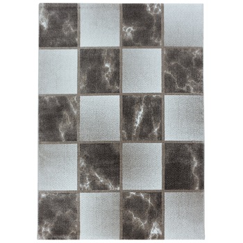 Covor Modern & Geometric Gawler, Maro/Alb/Gri 80x150, C04-206402 Covor Modern & Geometric Gawler, Maro/Alb/Gri 80x150, C04-206402