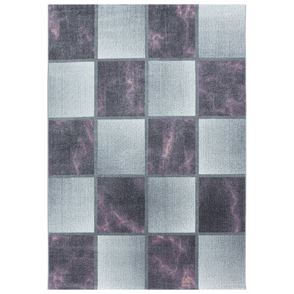Covor Modern & Geometric Gawler, Mov/Alb/Gri 80x250, C08-206405