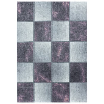 Covor Modern & Geometric Gawler, Mov/Alb/Gri 80x250, C08-206405 Covor Modern & Geometric Gawler, Mov/Alb/Gri 80x250, C08-206405